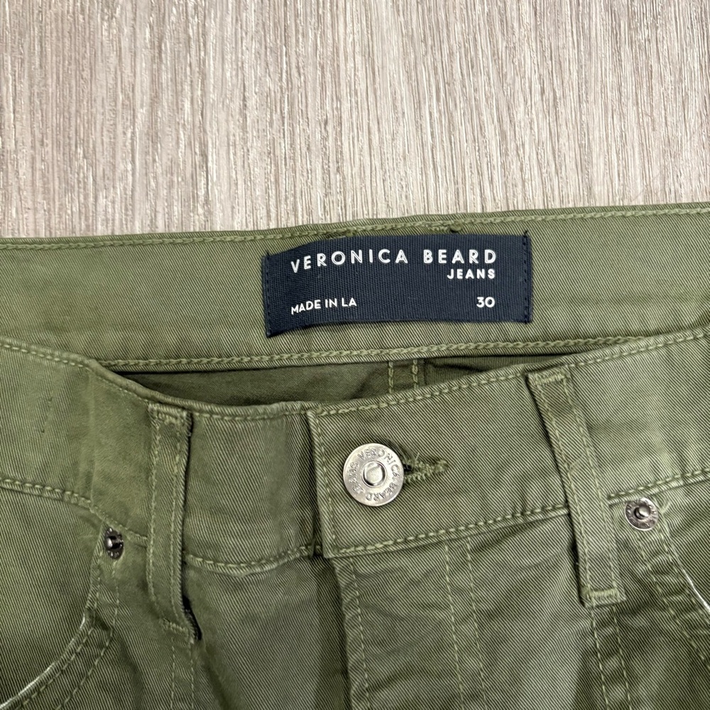 Veronica Beard Crosbie Patch Pocket Slim Wide-Leg Pant - Picture 3 of 6